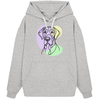 Line Art - Süße Deutsche Dogge - Organic Oversize Hoodie