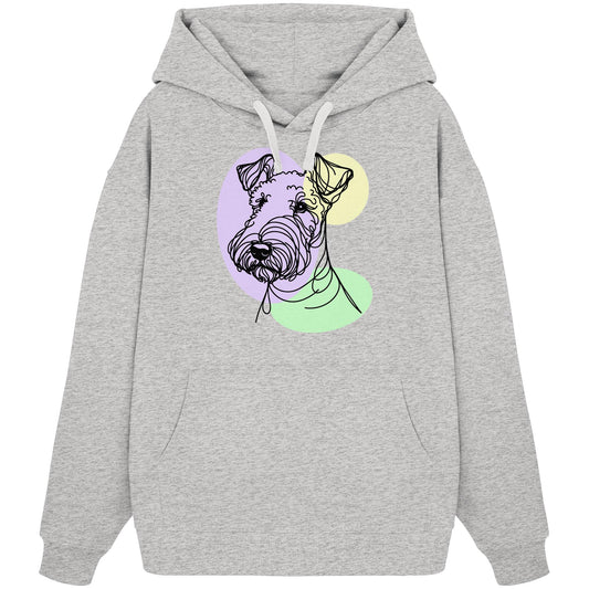 Line Art - Süßer Airedale Terrier - Organic Oversize Hoodie
