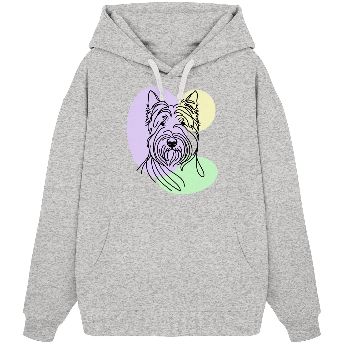 Line Art - Süßer Scottish Terrier - Organic Oversize Hoodie