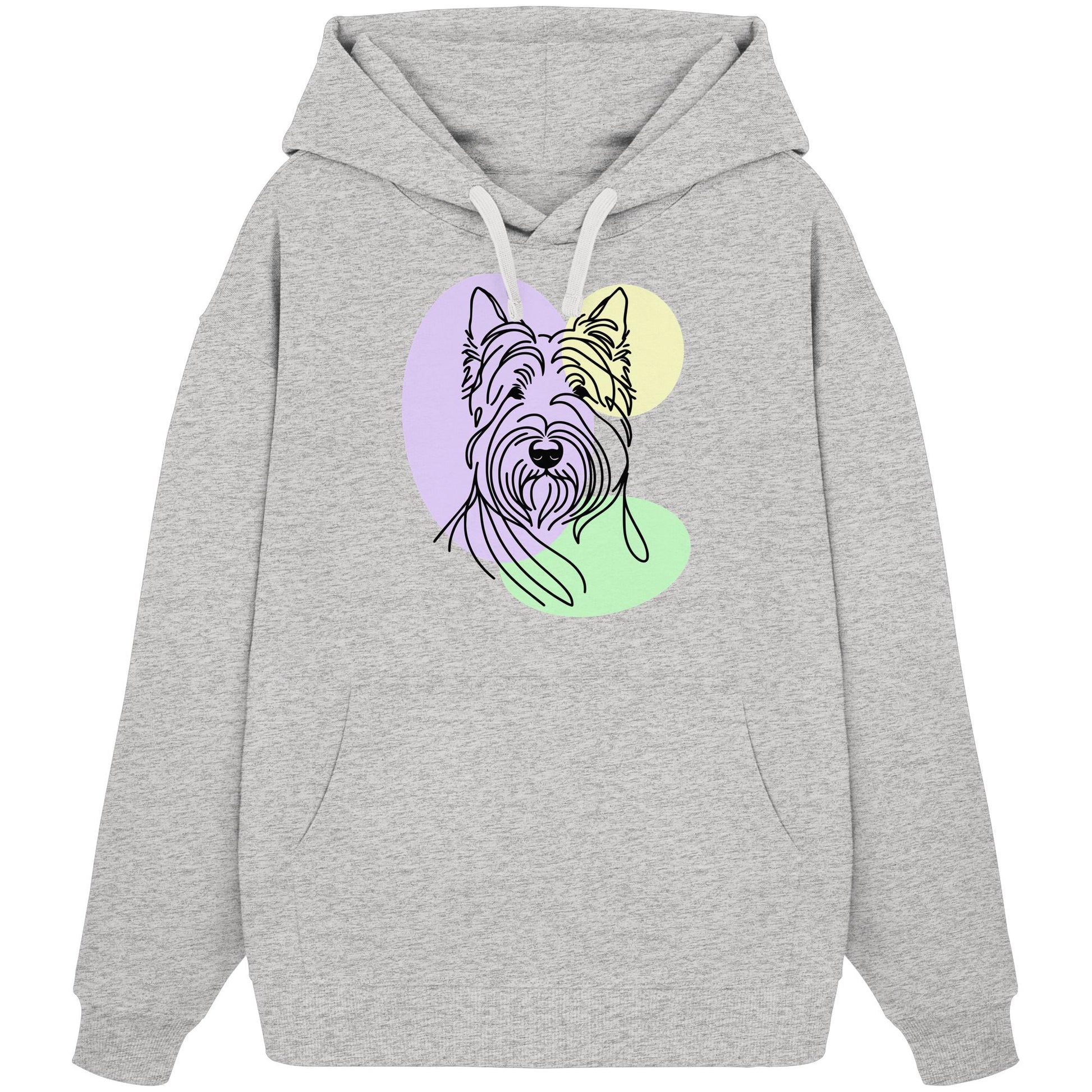 Line Art - Süßer Scottish Terrier - Organic Oversize Hoodie