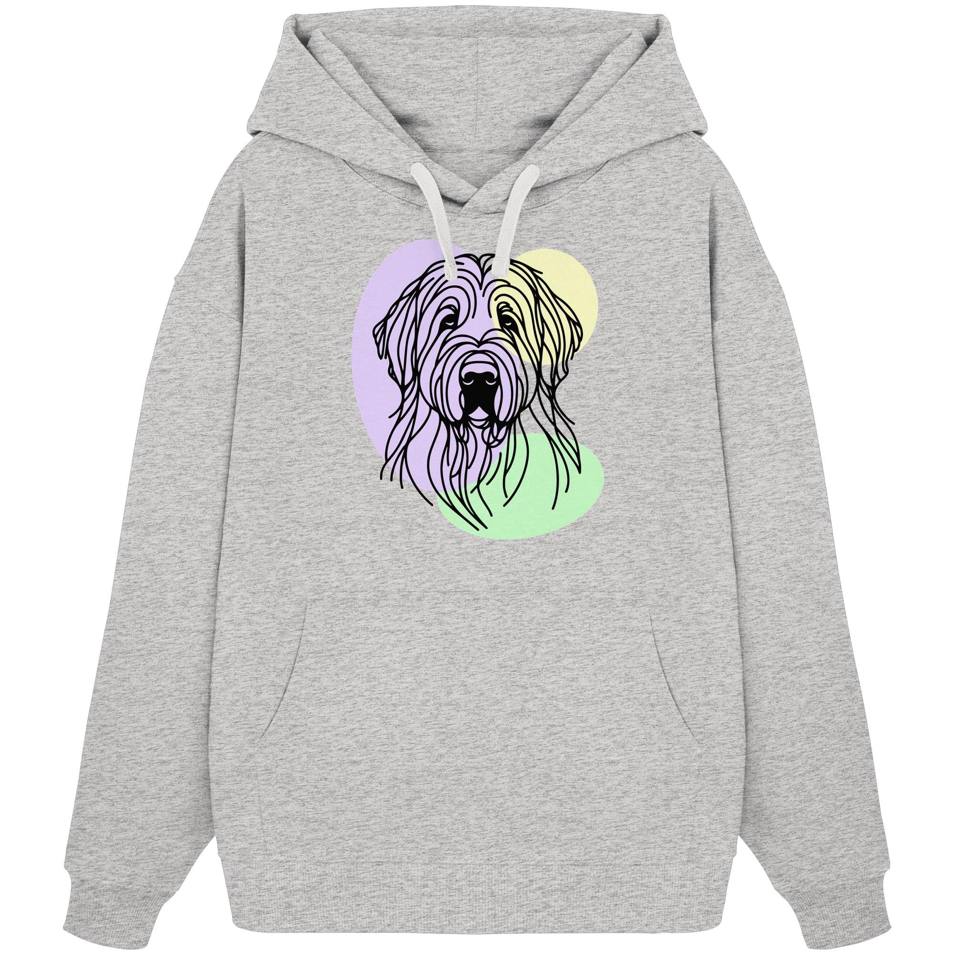 Line Art - Süßer Briard - Organic Oversize Hoodie