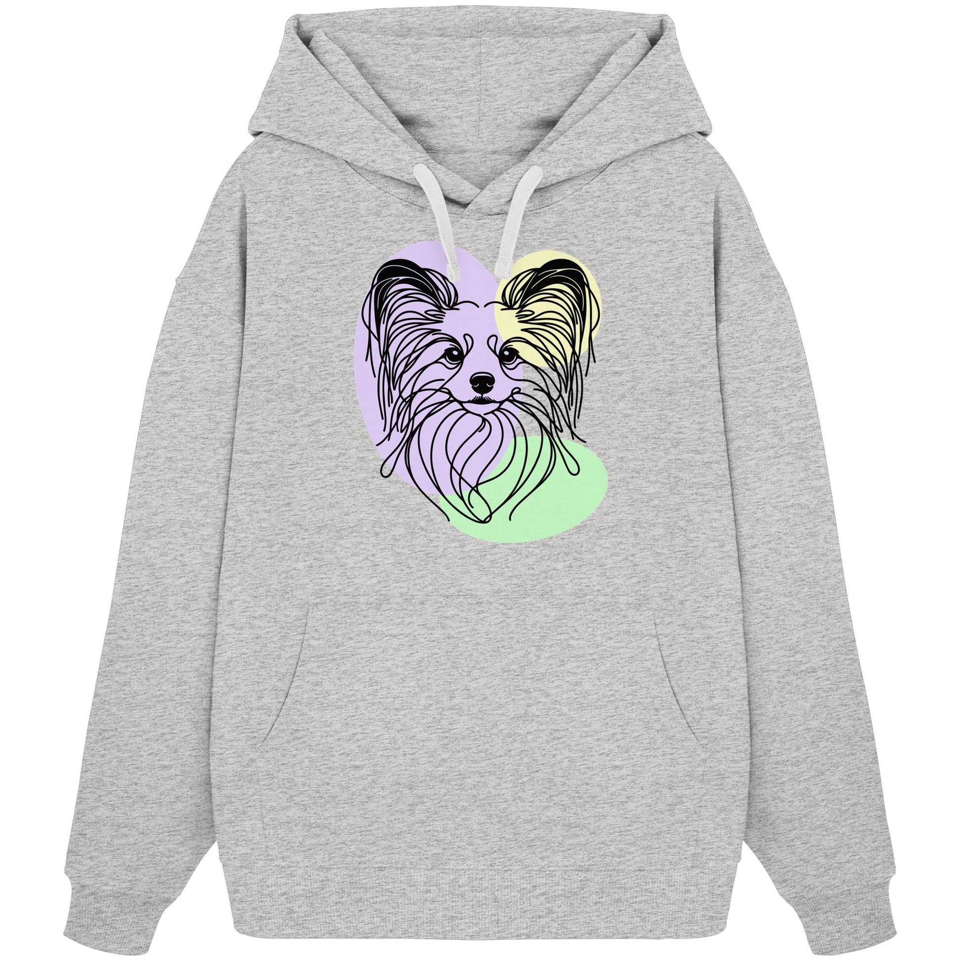 Line Art - Süßer Papillon - Organic Oversize Hoodie