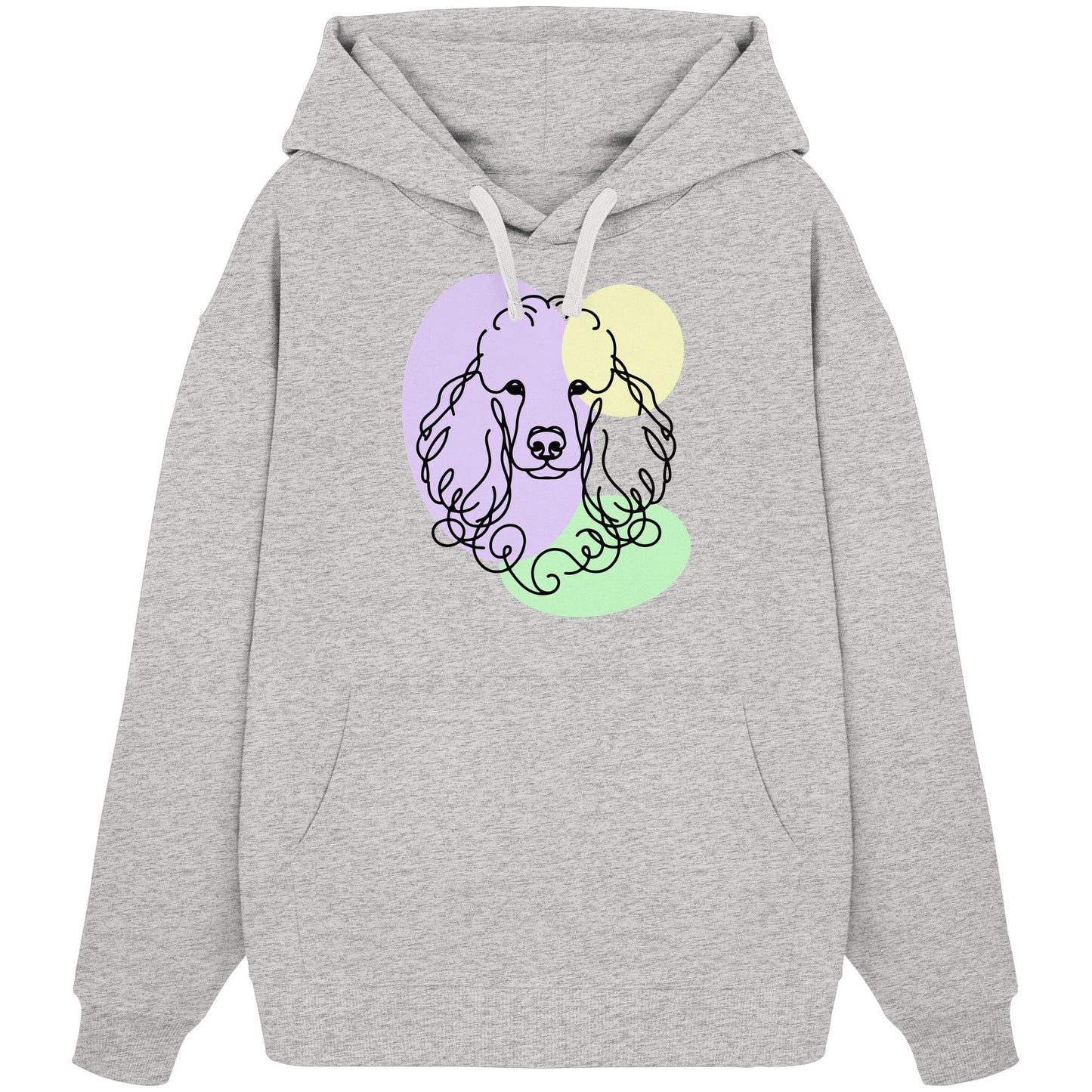 Line Art - Süßer Pudel - Organic Oversize Hoodie