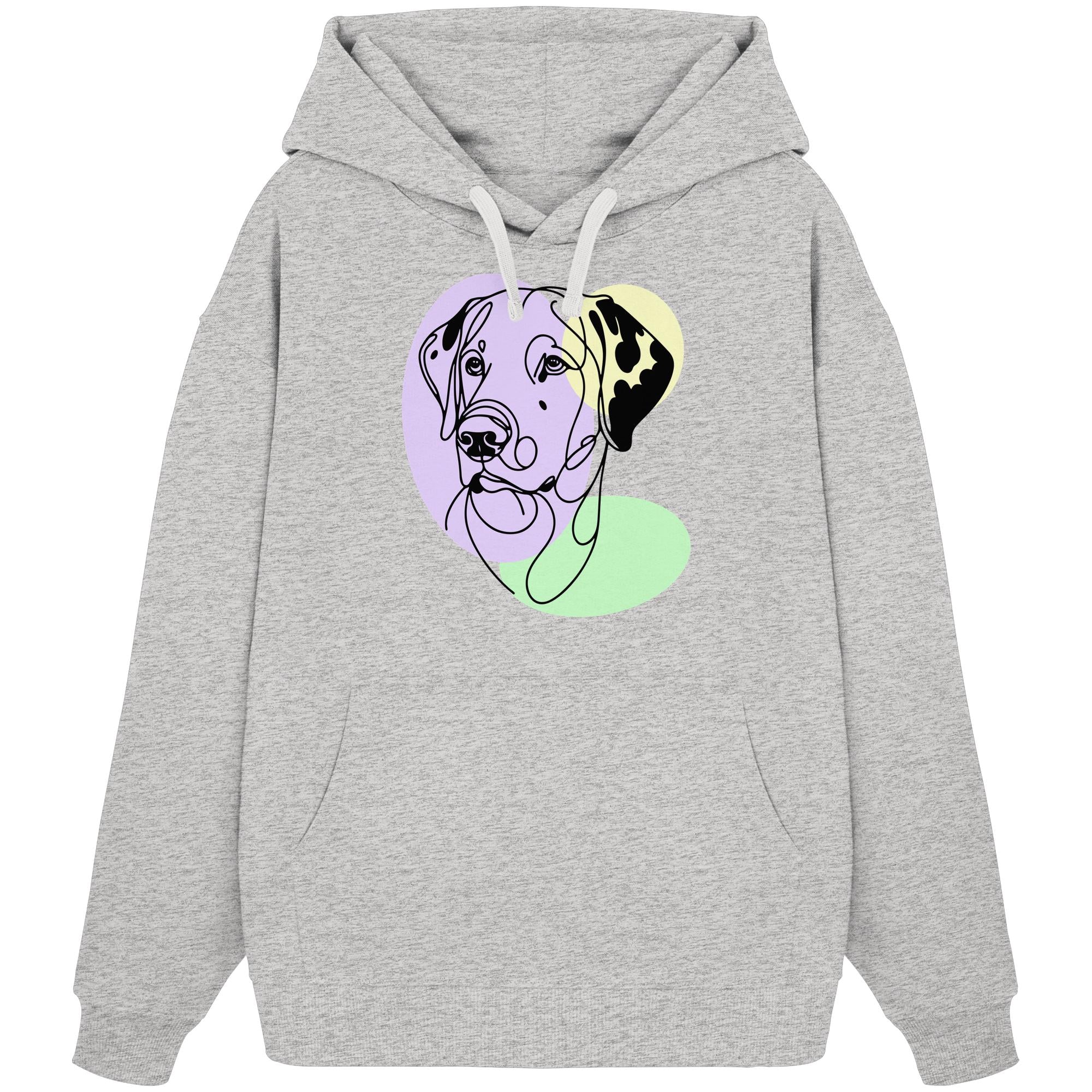 Line Art - Süßer Dalmatiner - Organic Oversize Hoodie