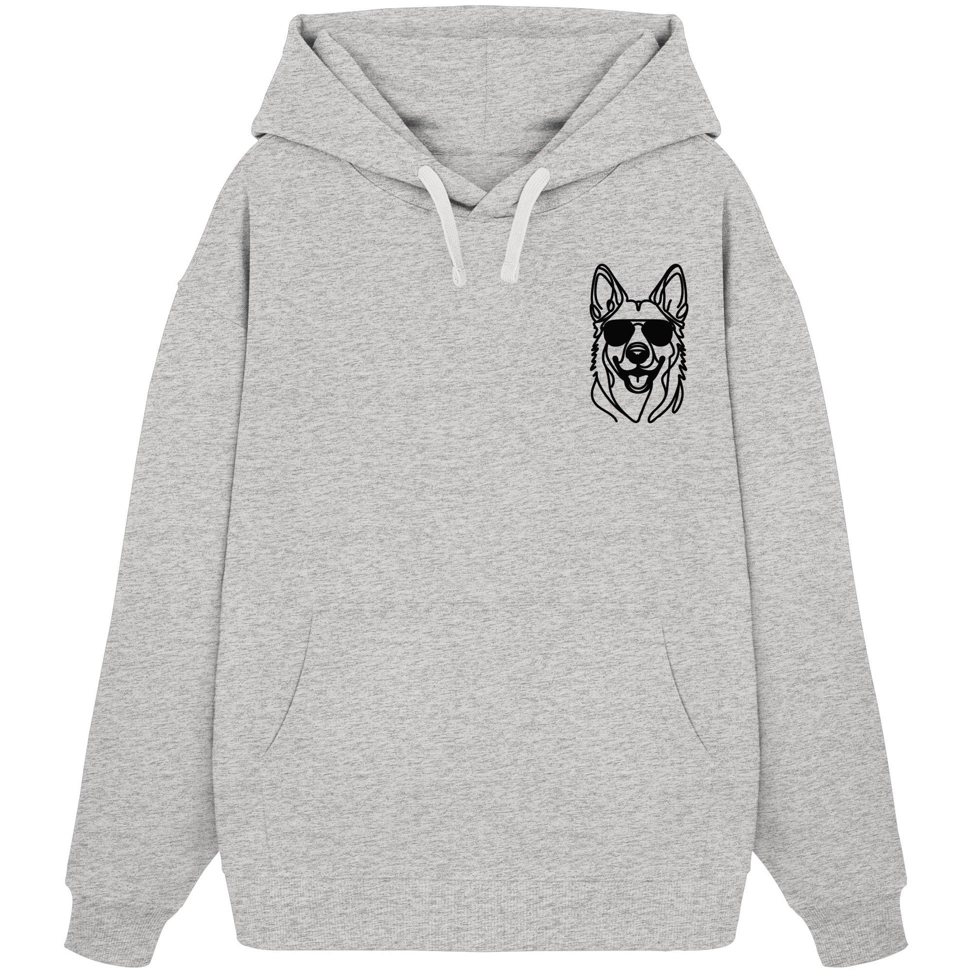 Line Art - Cooler Holländischer Schäferhund - Organic Oversize Hoodie