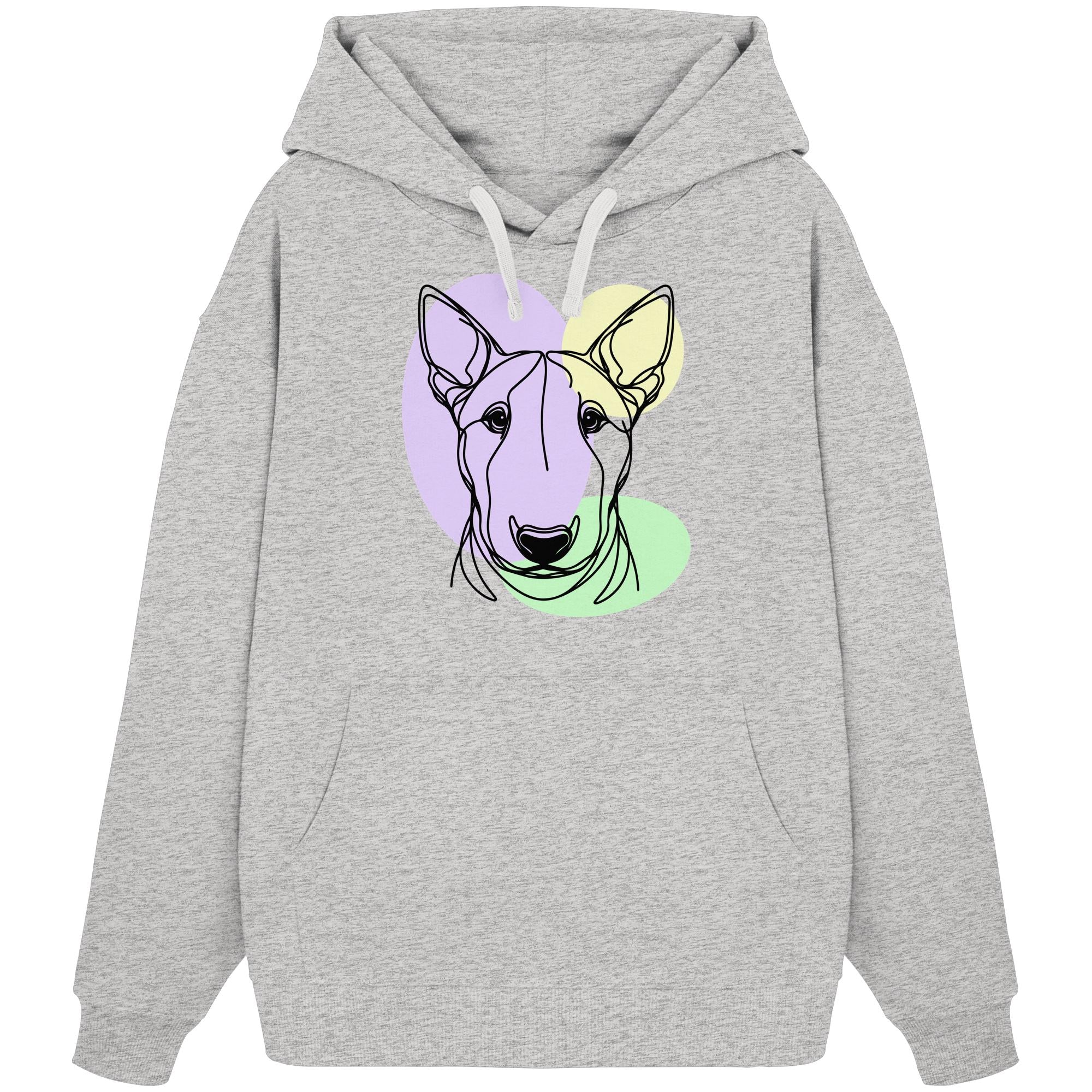 Line Art - Süßer Bullterrier - Organic Oversize Hoodie
