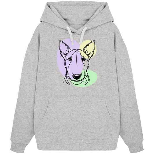 Line Art - Süßer Bullterrier - Organic Oversize Hoodie