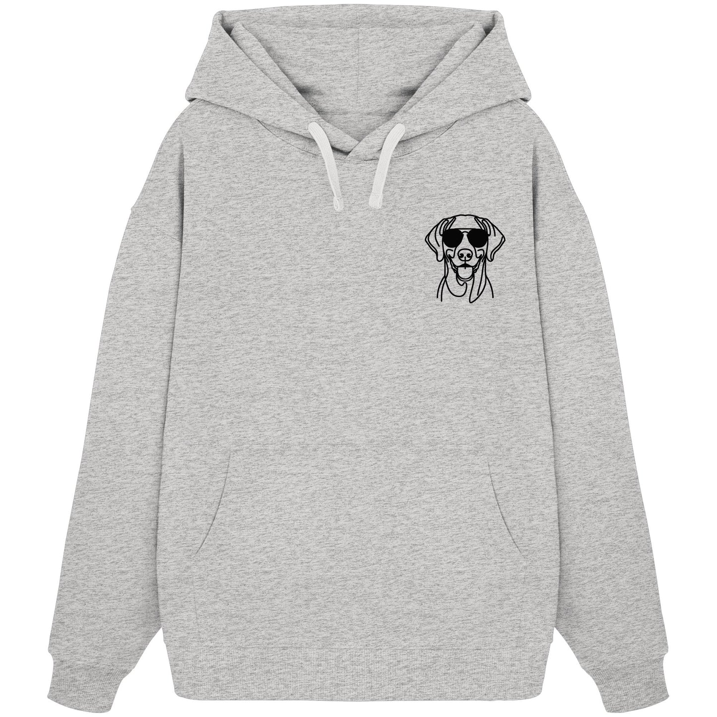 Line Art - Cooler Weimaraner - Organic Oversize Hoodie