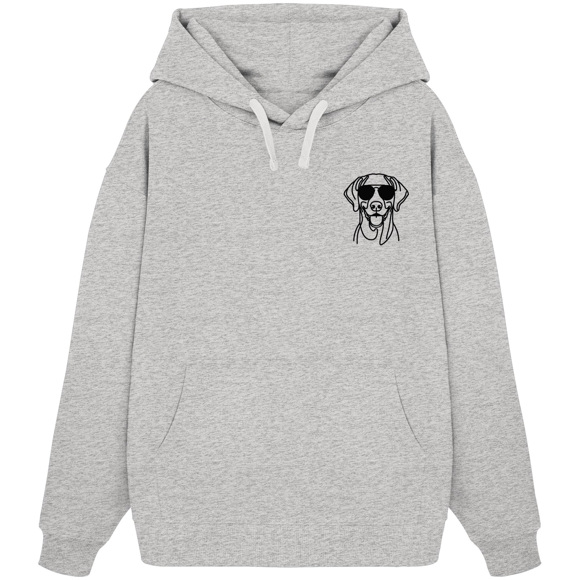 Line Art - Cooler Weimaraner - Organic Oversize Hoodie