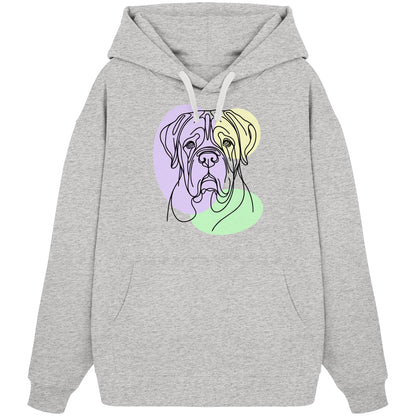 Line Art - Süße Bordeauxdogge - Organic Oversize Hoodie