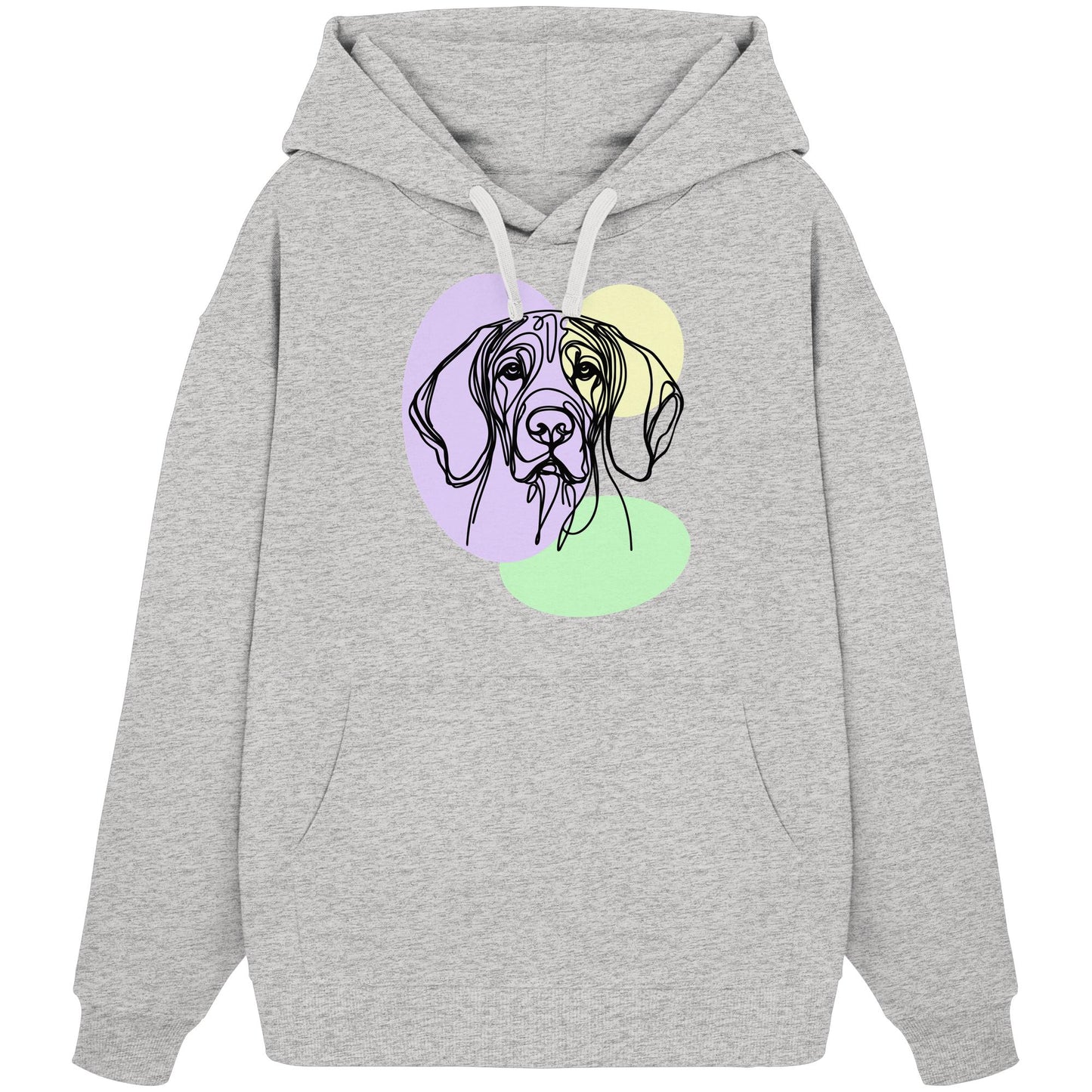 Line Art - Süßer Bayerischer Gebirgsschweißhund - Organic Oversize Hoodie