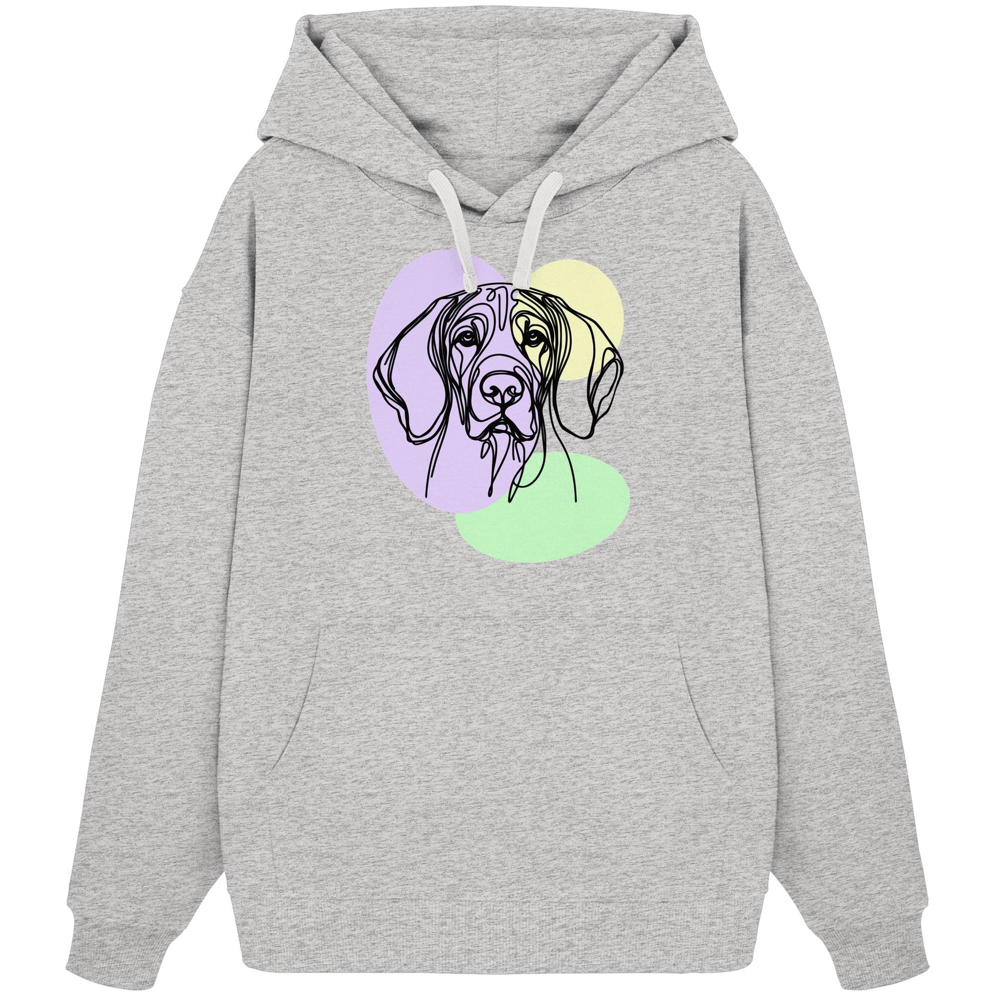 Line Art - Süßer Bayerischer Gebirgsschweißhund - Organic Oversize Hoodie