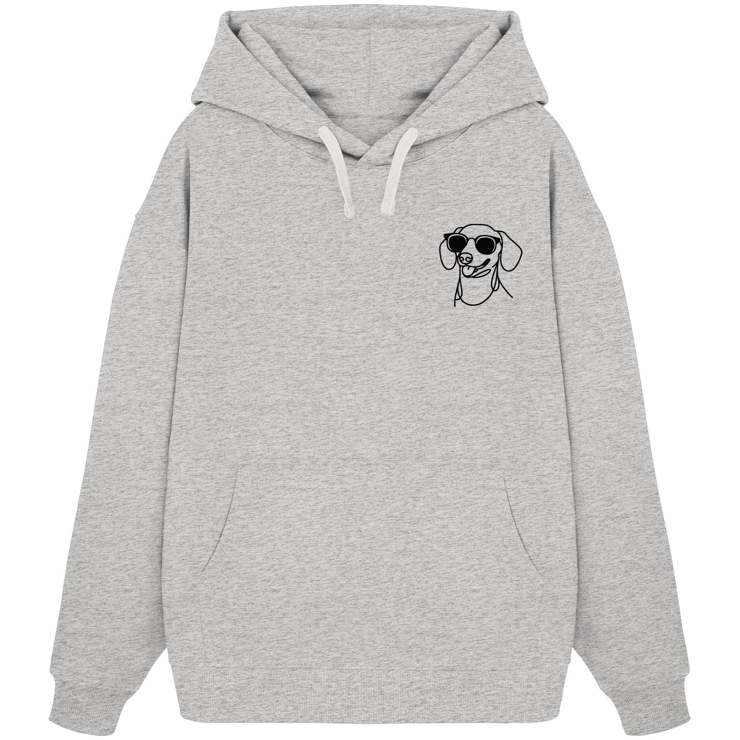 Line Art - Cooler Dackel (Kurzhaar) - Organic Oversize Hoodie