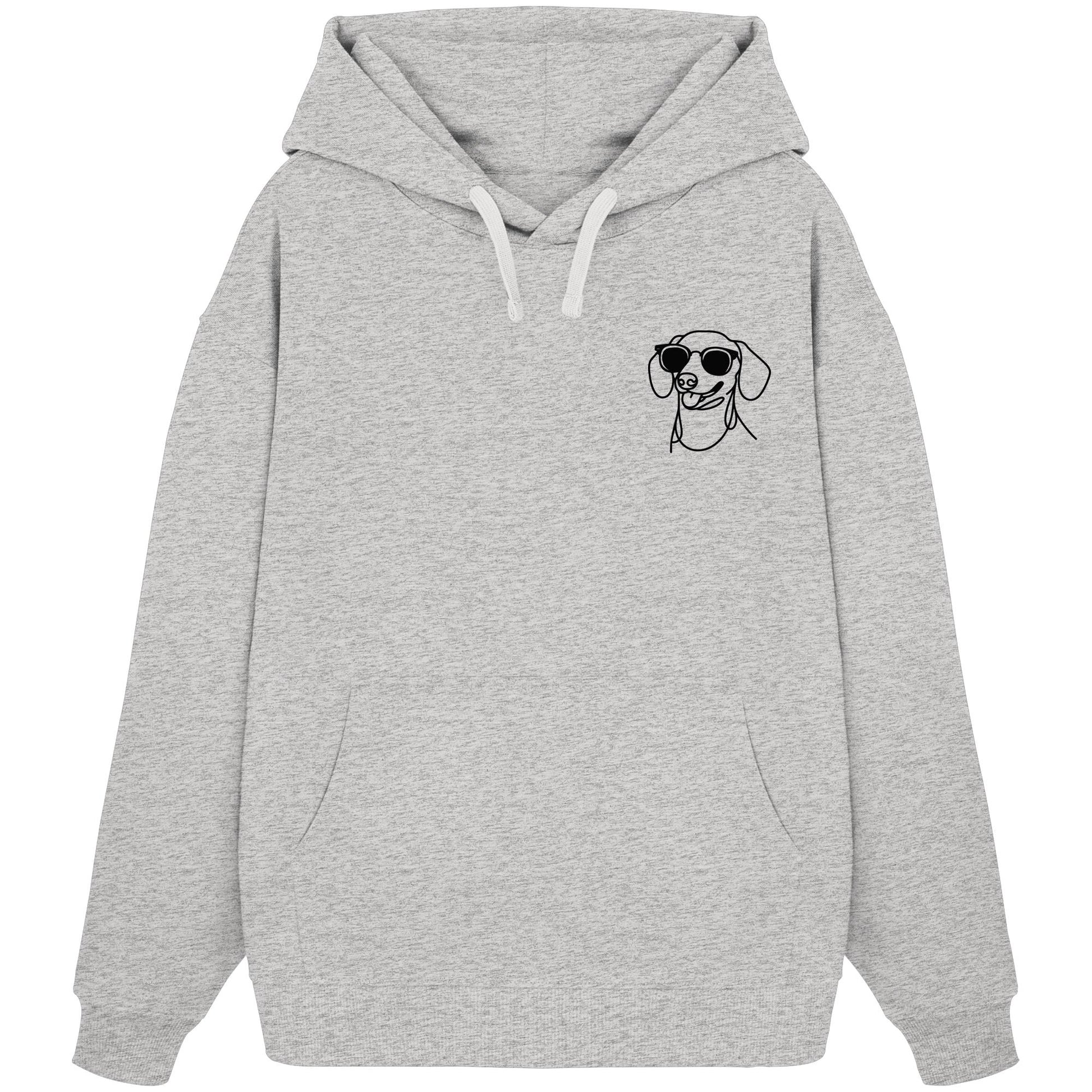 Line Art - Cooler Dackel (Kurzhaar) - Organic Oversize Hoodie