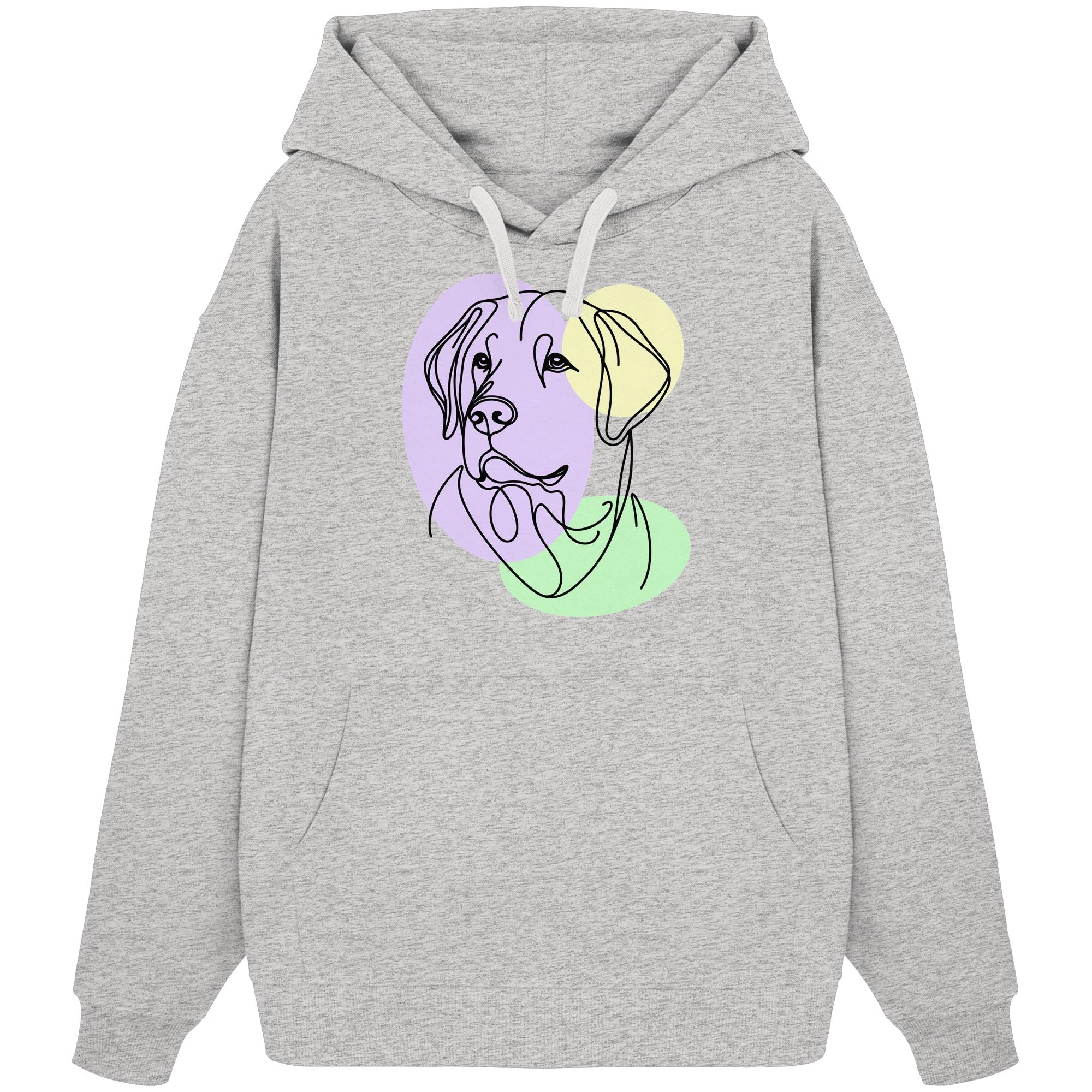 Line Art - Süßer Labrador - Organic Oversize Hoodie