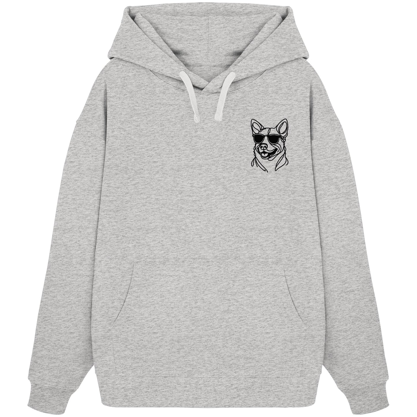 Line Art - Cooler Australian Cattle Dog - Organic Oversize Hoodie