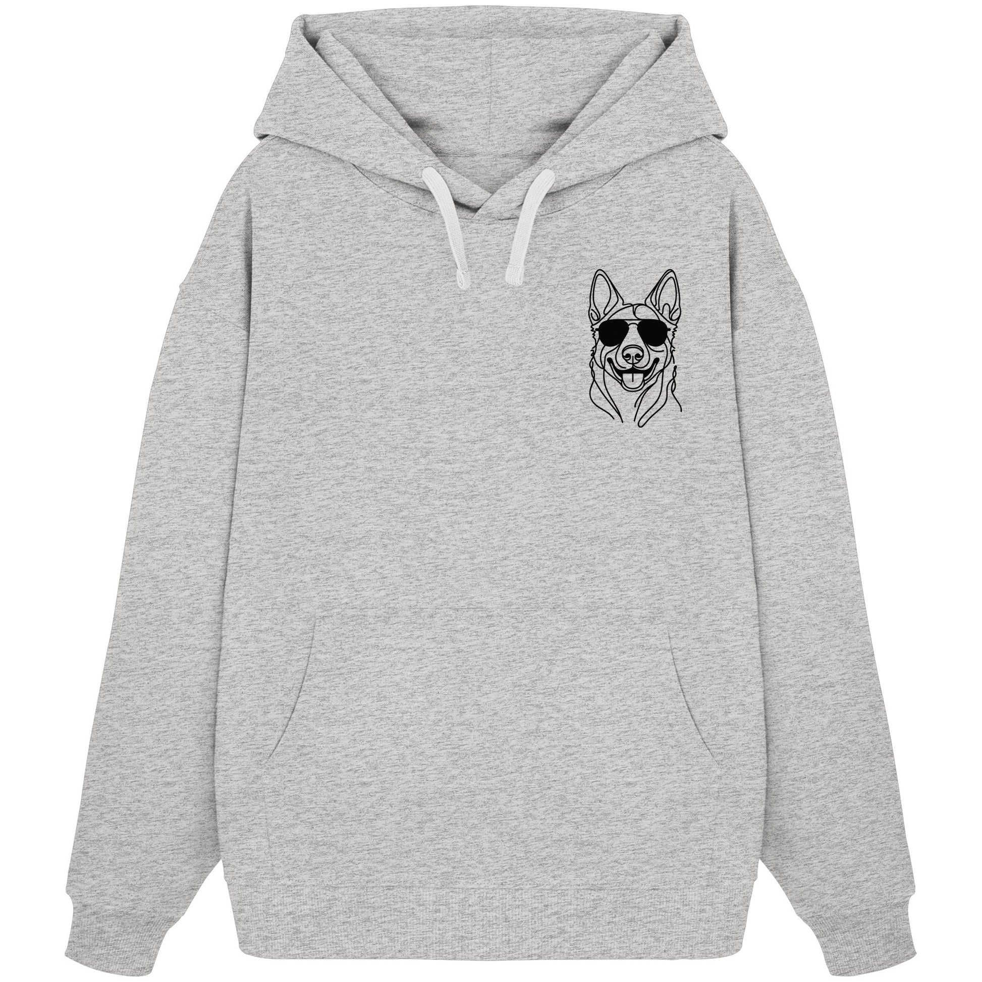 Line Art - Cooler Malinois - Organic Oversize Hoodie