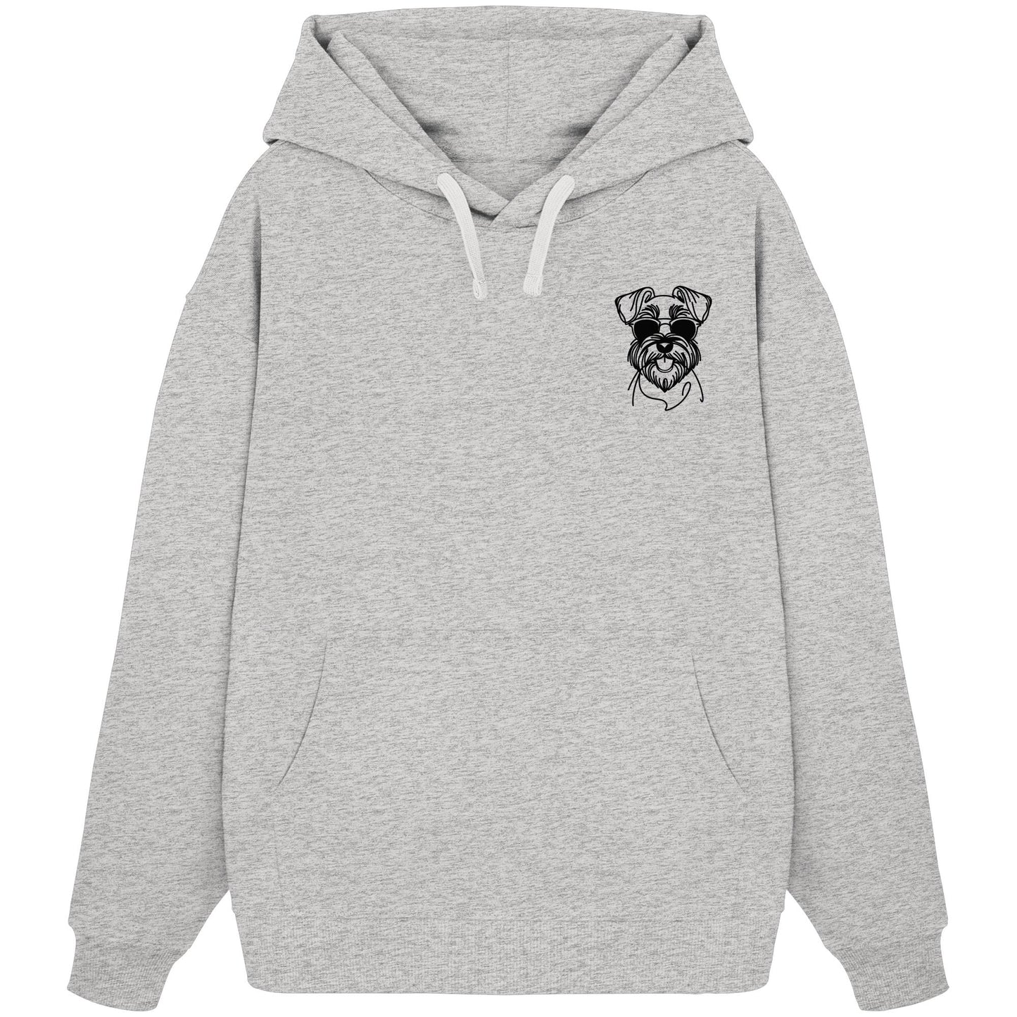 Line Art - Cooler Schnauzer - Organic Oversize Hoodie