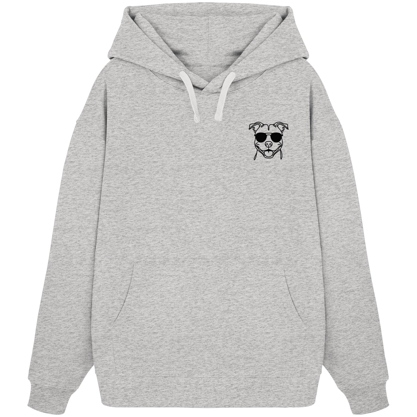 Line Art - Cooler American Staffordshire Terrier - Organic Oversize Hoodie