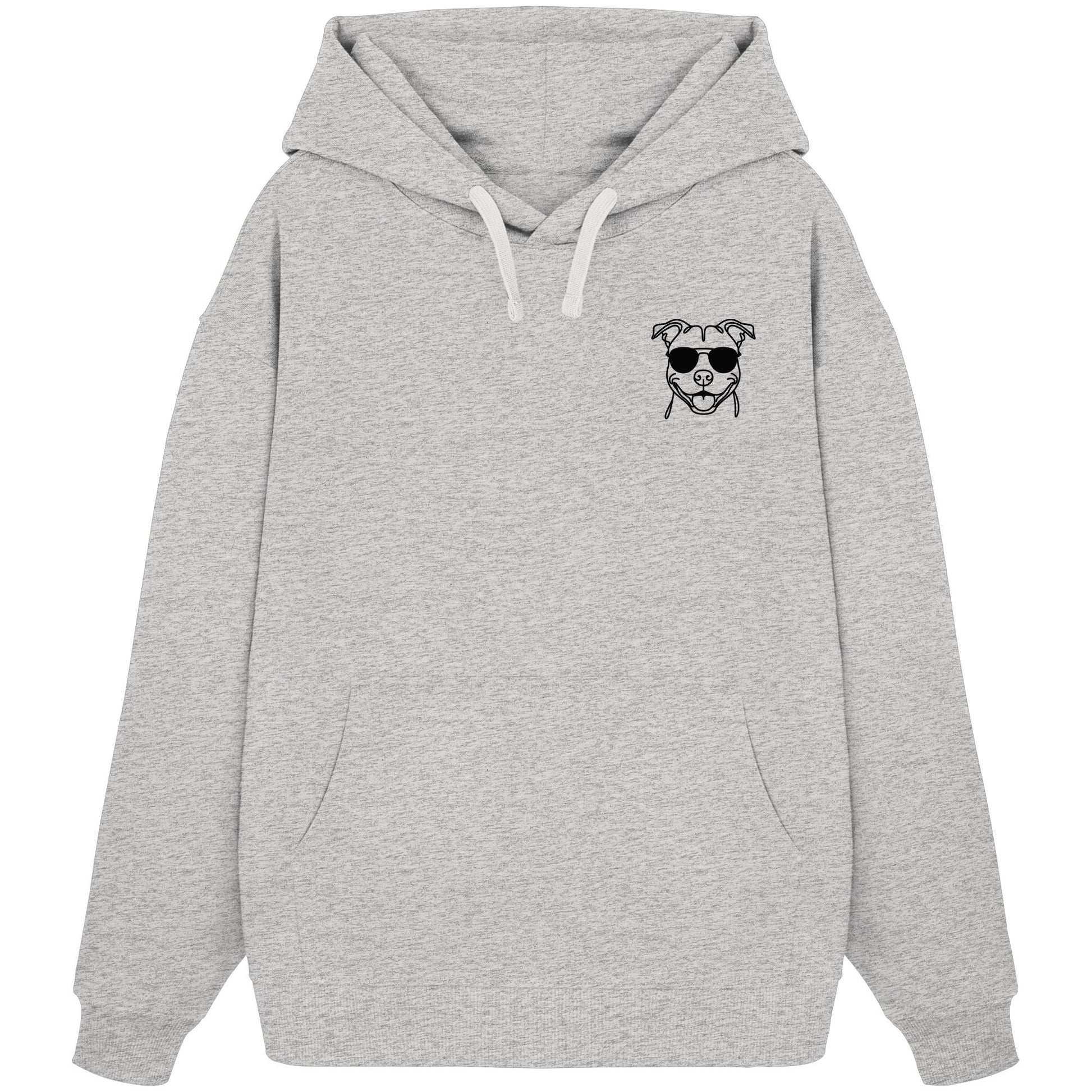 Line Art - Cooler American Staffordshire Terrier - Organic Oversize Hoodie
