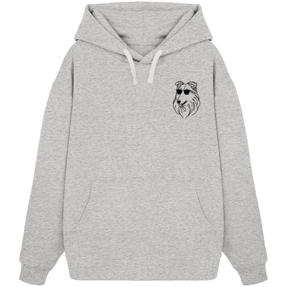 Line Art - Cooler Collie - Organic Oversize Hoodie