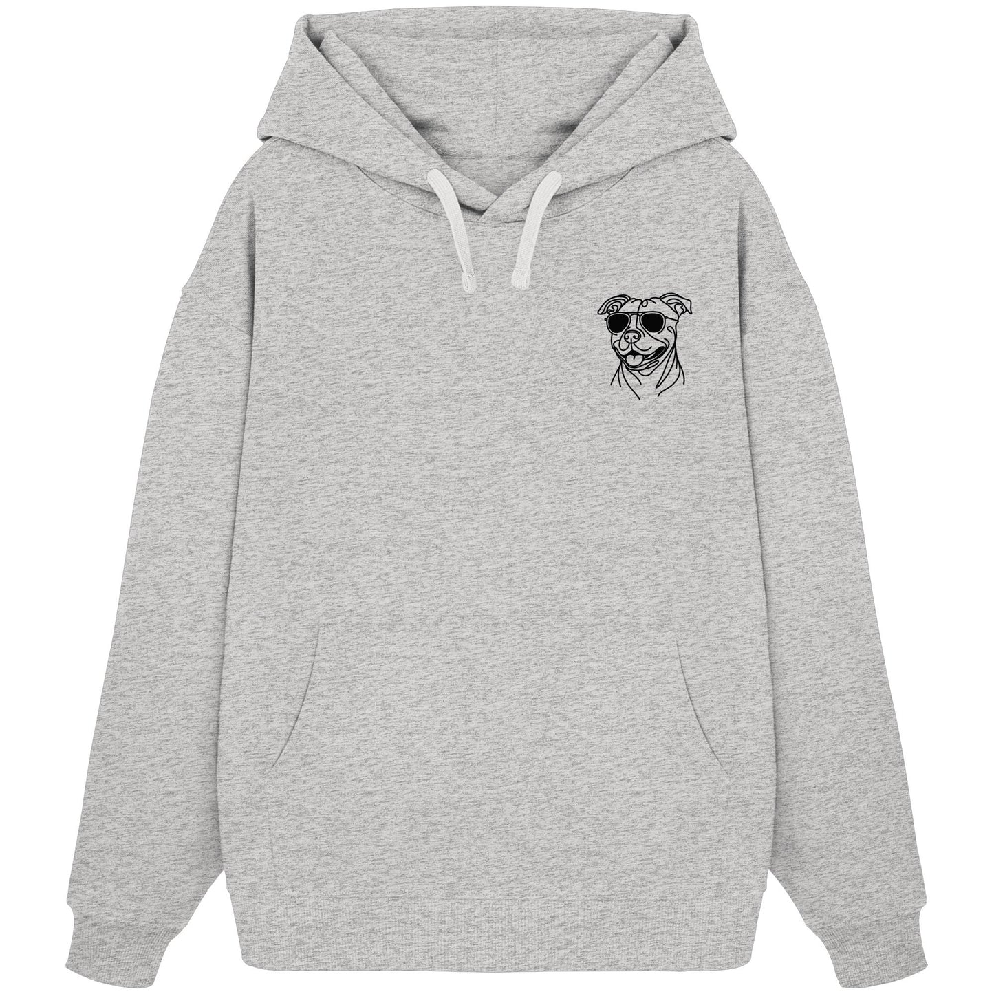 Line Art - Cooler Staffordshire Bullterrier - Organic Oversize Hoodie
