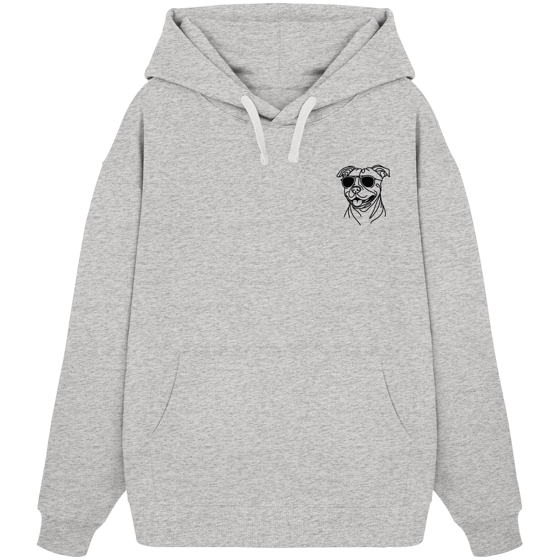 Line Art - Cooler Staffordshire Bullterrier - Organic Oversize Hoodie