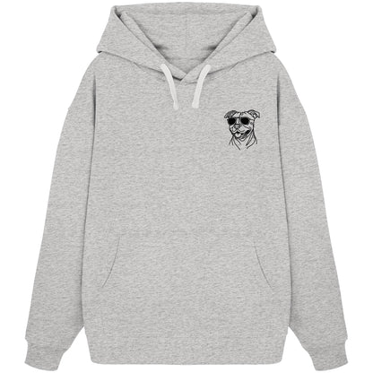Line Art - Cooler Staffordshire Bullterrier - Organic Oversize Hoodie