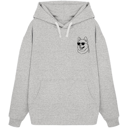 Line Art - Cooler Akita - Organic Oversize Hoodie