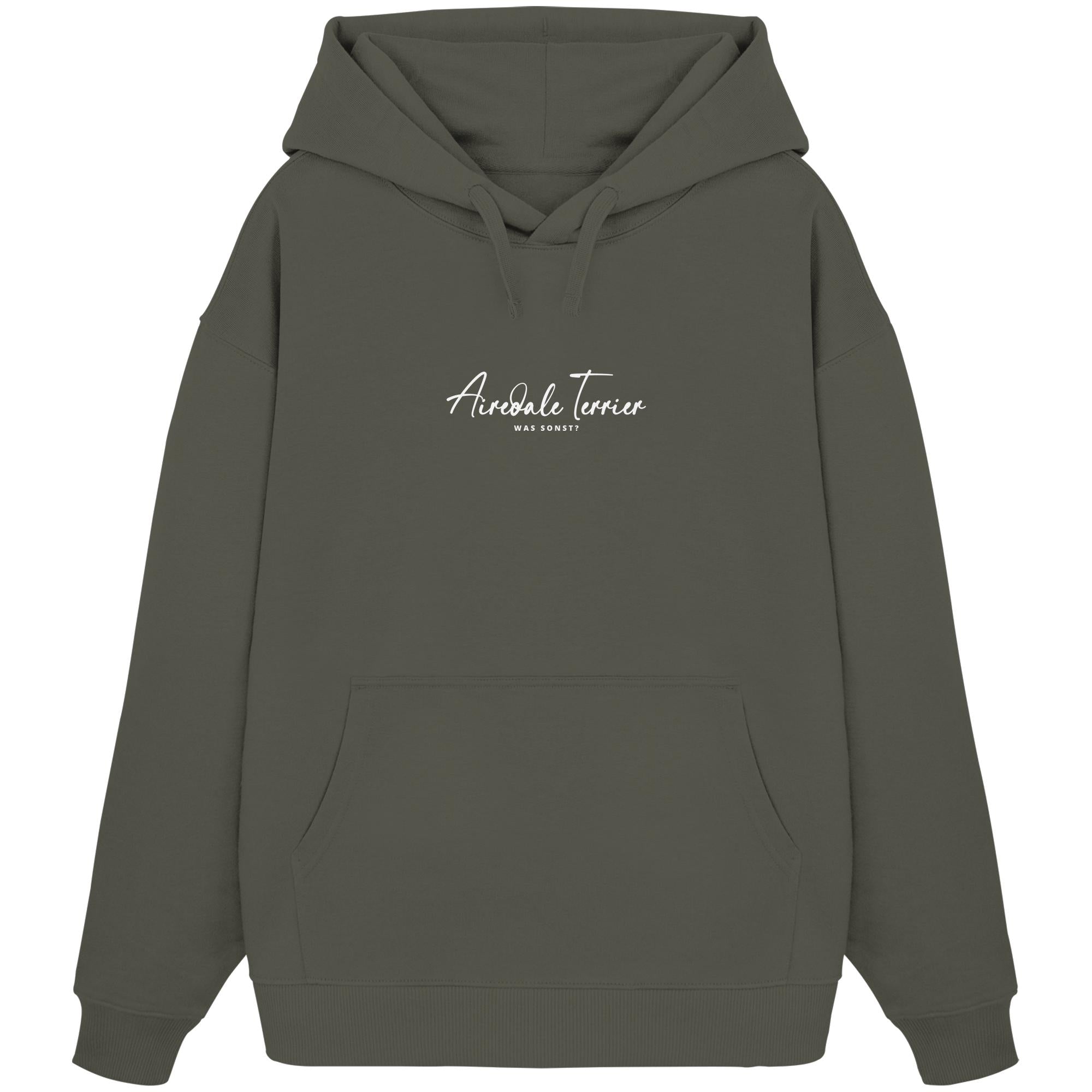 Was sonst? Airedale Terrier - Organic Oversize Hoodie