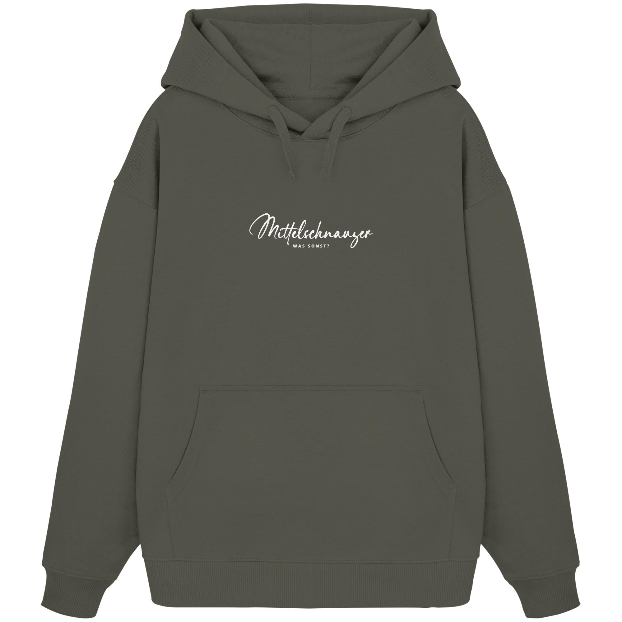 Was sonst? Mittelschnauzer - Organic Oversize Hoodie