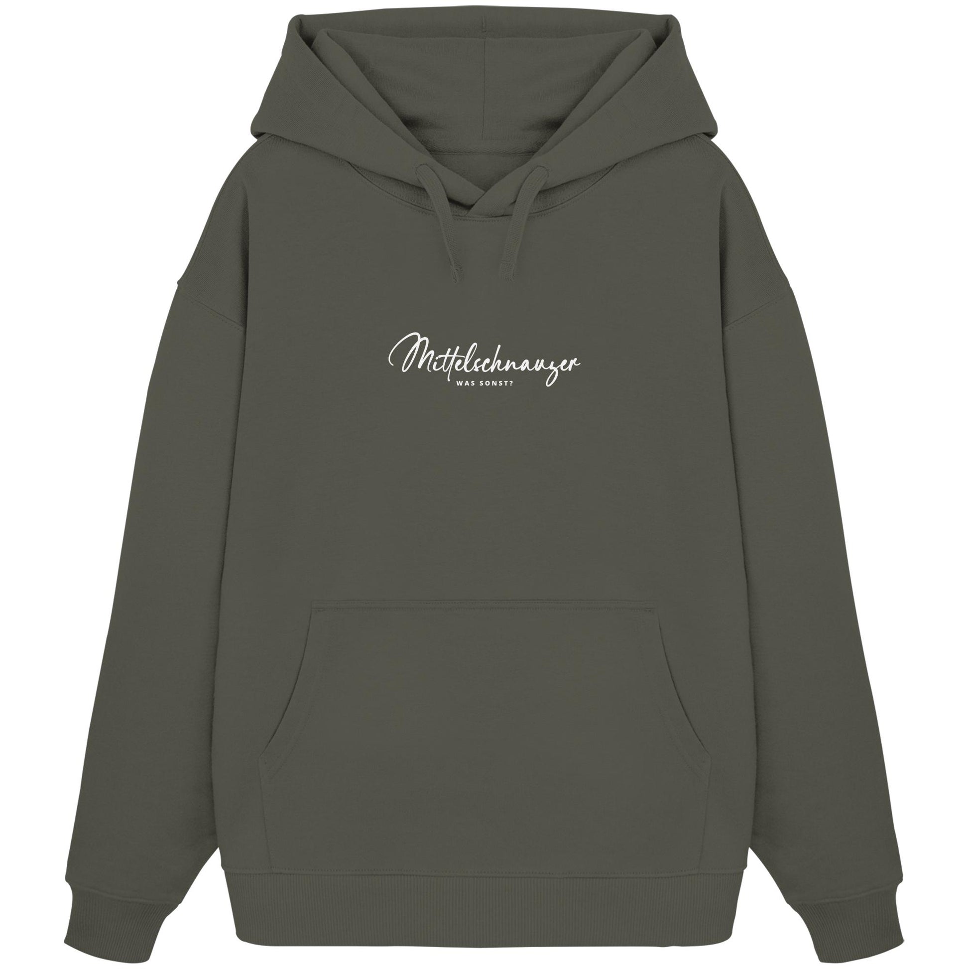 Was sonst? Mittelschnauzer - Organic Oversize Hoodie