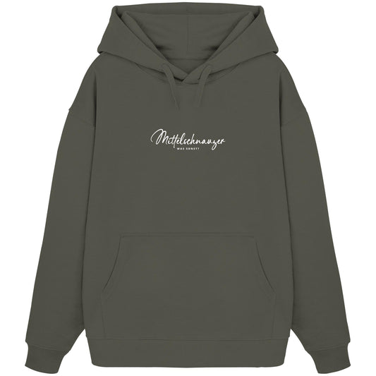 Was sonst? Mittelschnauzer - Organic Oversize Hoodie
