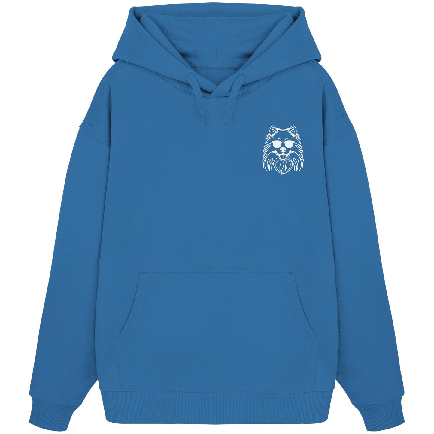 Line Art - Cooler Wolfsspitz - Organic Oversize Hoodie