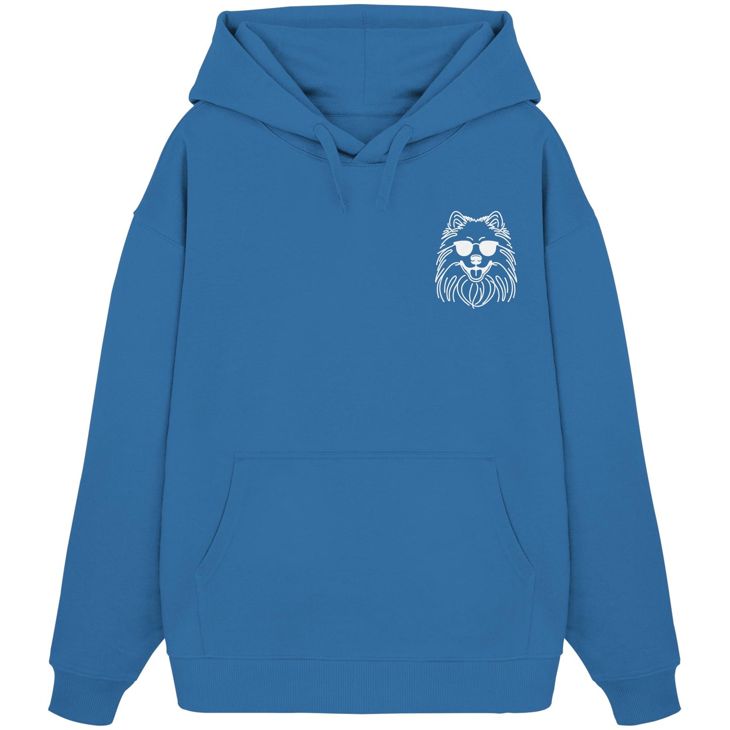 Line Art - Cooler Wolfsspitz - Organic Oversize Hoodie