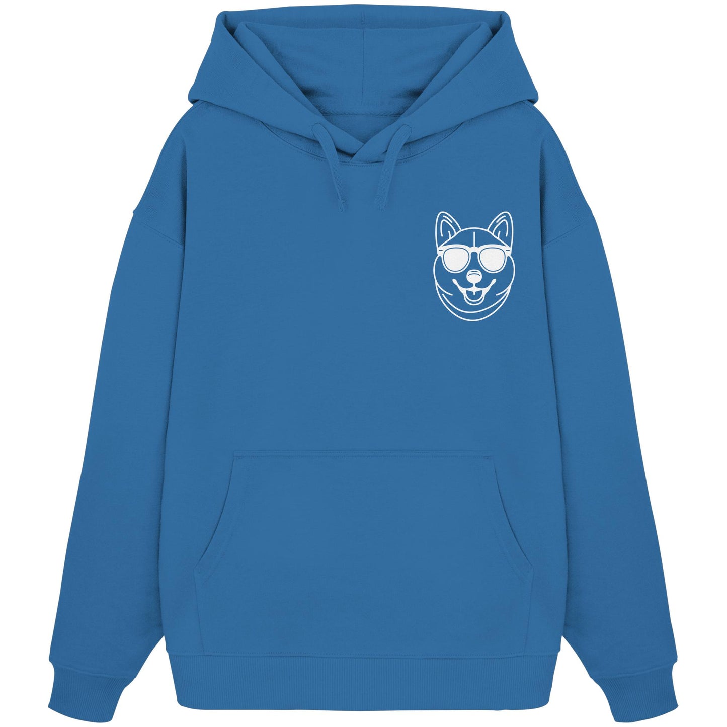 Line Art - Cooler Shiba Inu - Organic Oversize Hoodie