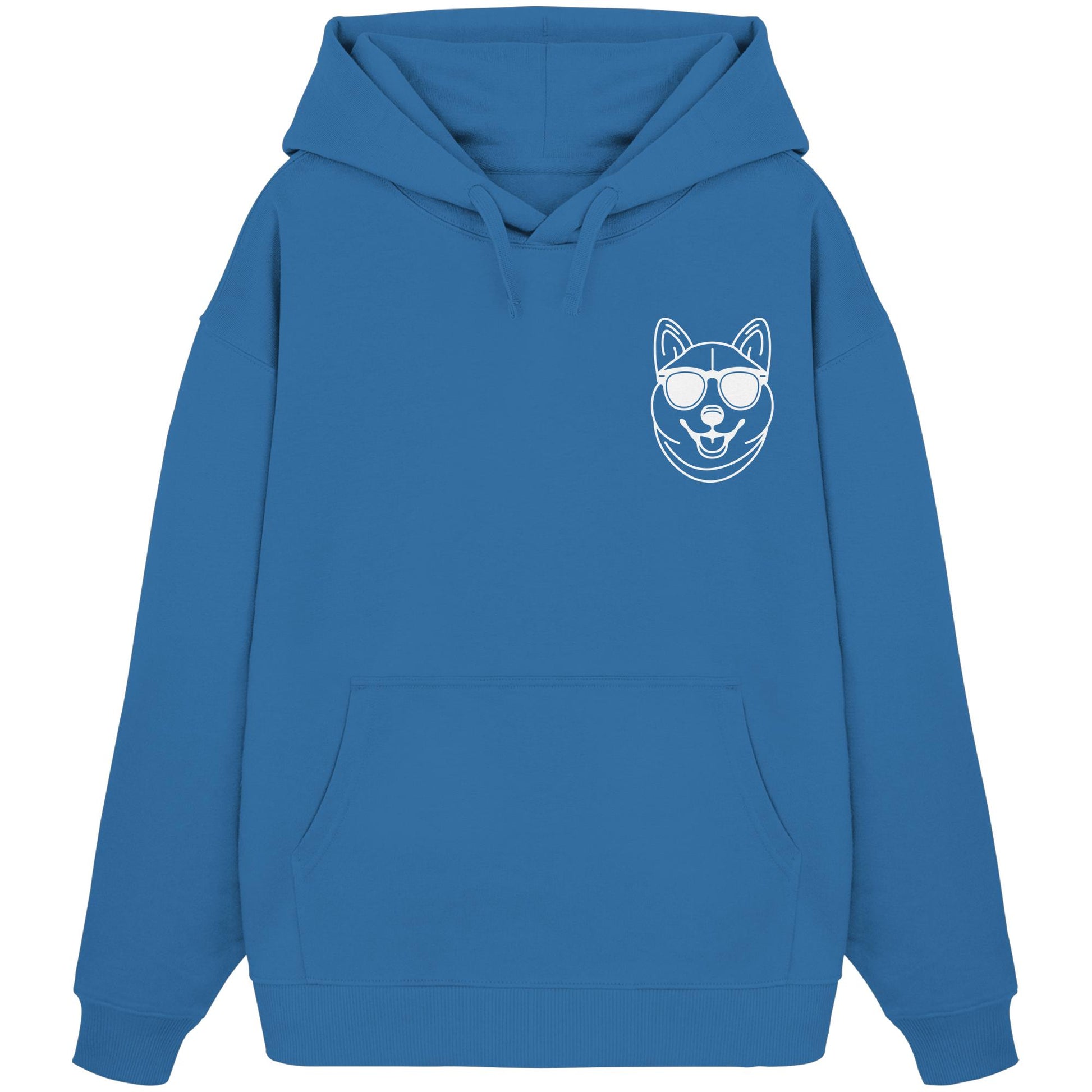 Line Art - Cooler Shiba Inu - Organic Oversize Hoodie