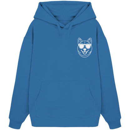 Line Art - Cooler Shiba Inu - Organic Oversize Hoodie