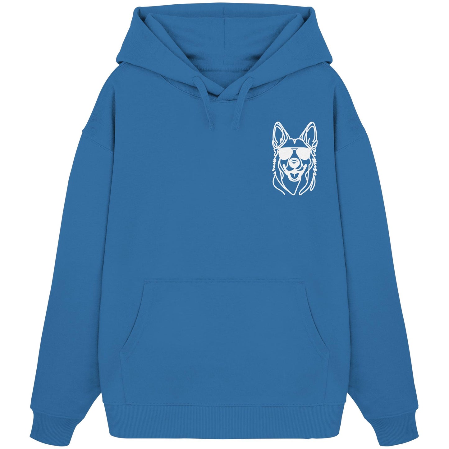 Line Art - Cooler Holländischer Schäferhund - Organic Oversize Hoodie