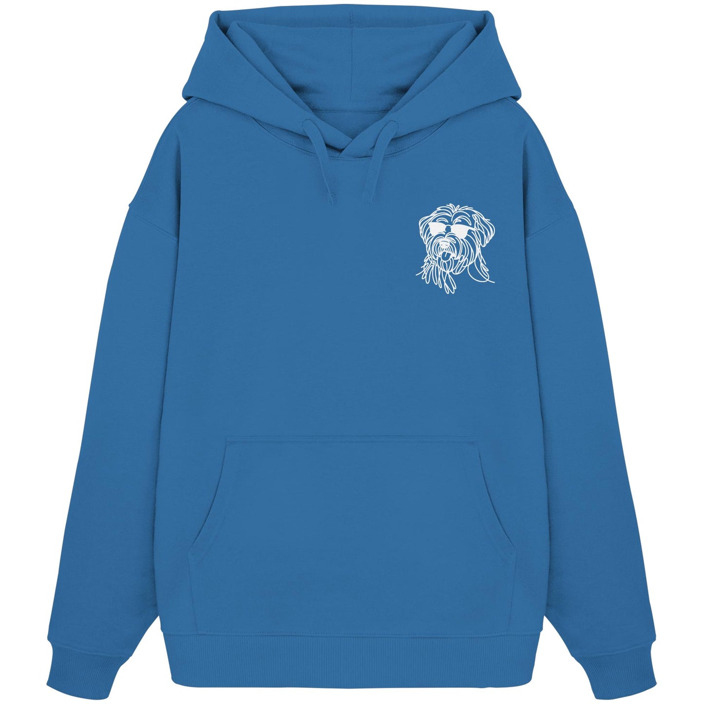 Line Art - Cooler Briard - Organic Oversize Hoodie