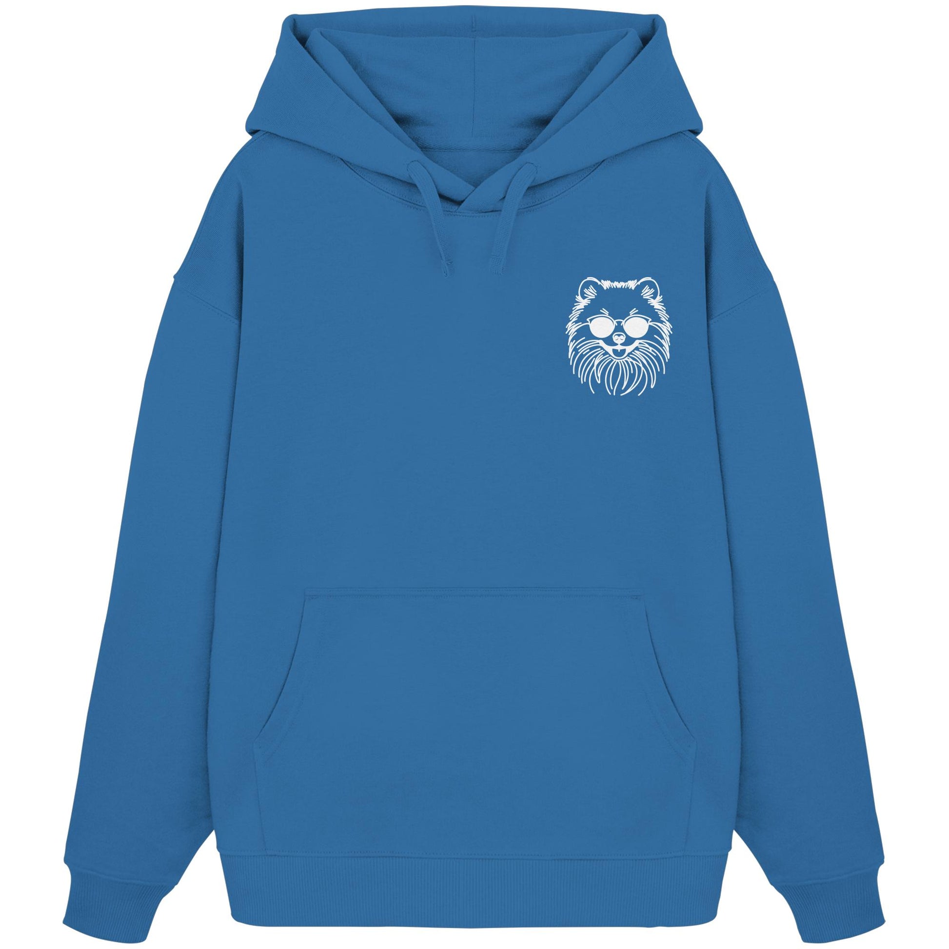 Line Art - Cooler Pomeranian - Organic Oversize Hoodie