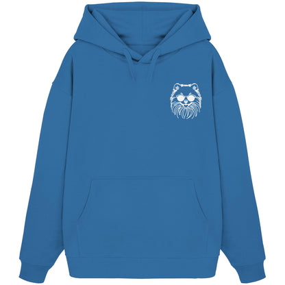 Line Art - Cooler Pomeranian - Organic Oversize Hoodie