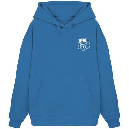 Line Art - Cooler Basset Hound - Organic Oversize Hoodie