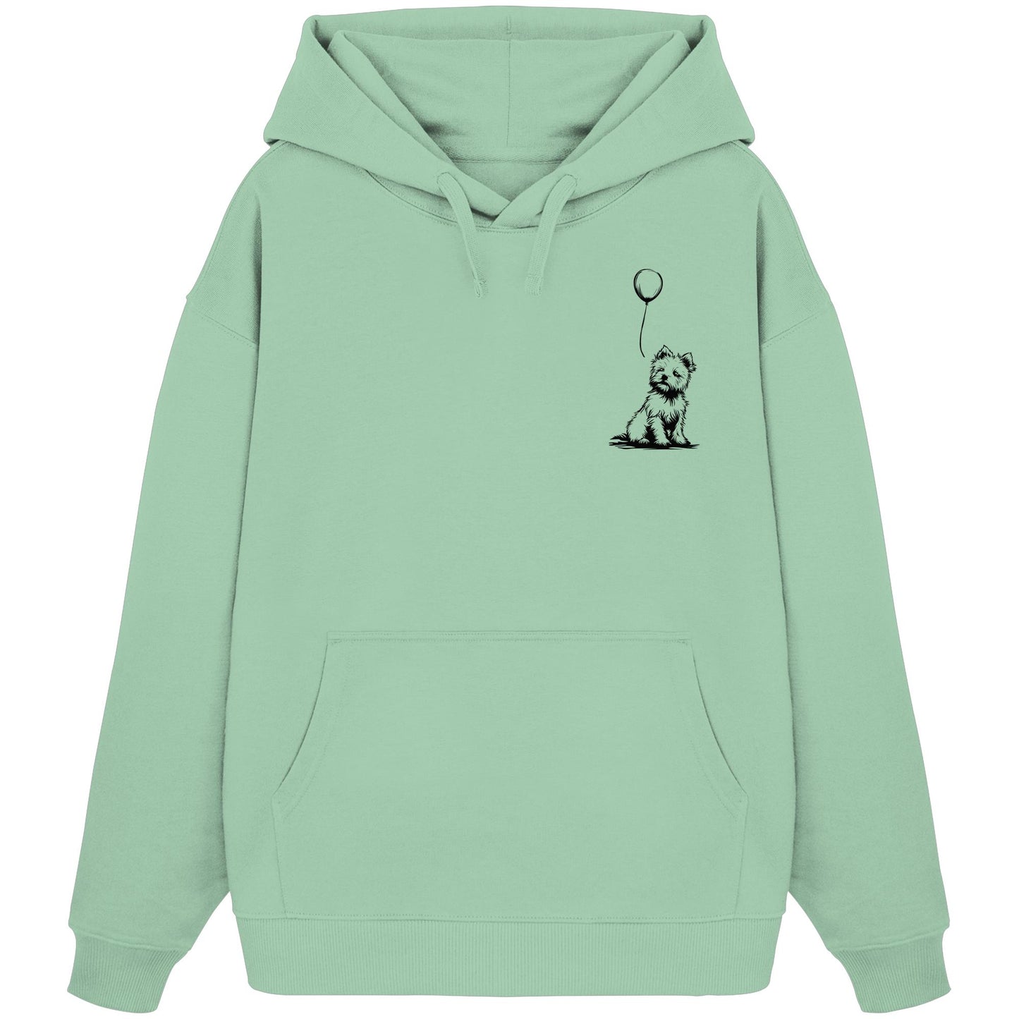 Ballon West Highland White Terrier - Organic Oversize Hoodie