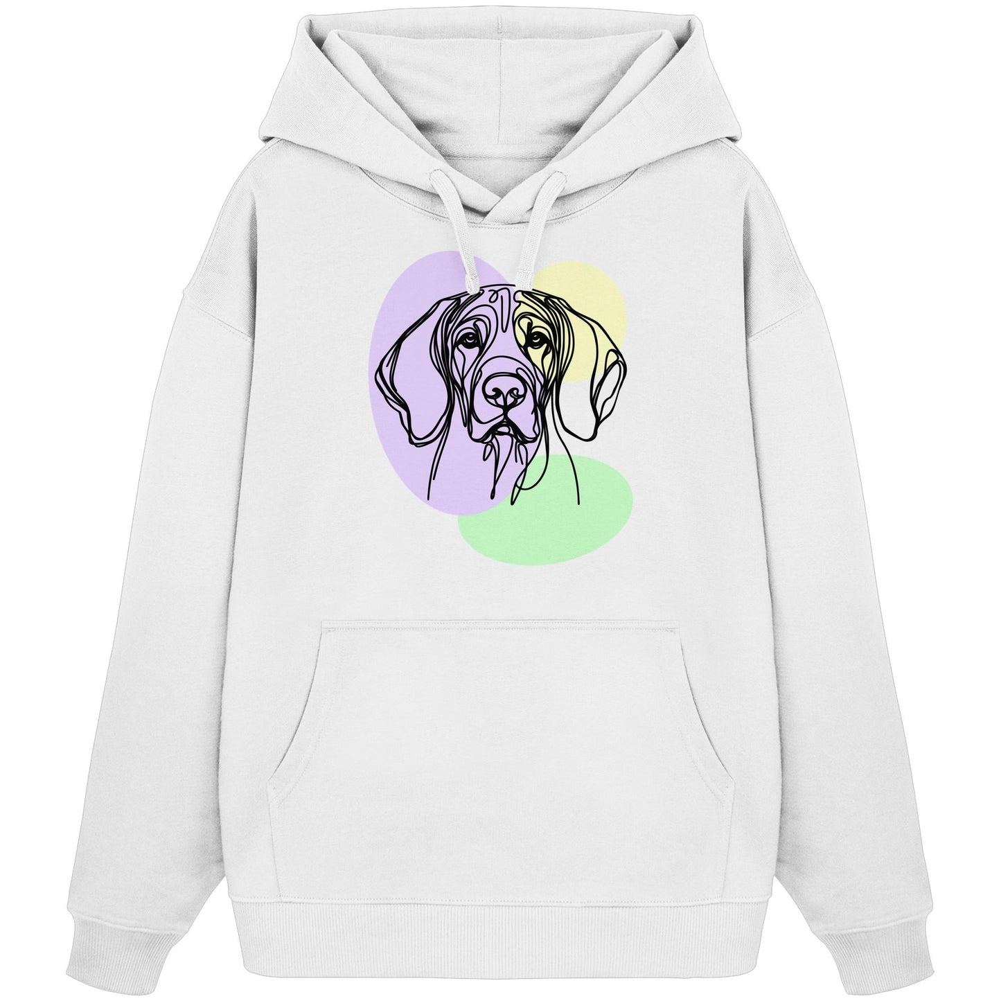 Line Art - Süßer Bayerischer Gebirgsschweißhund - Organic Oversize Hoodie