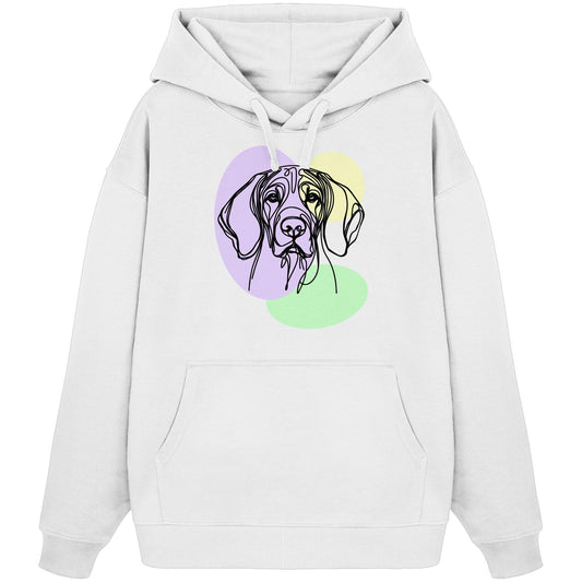 Line Art - Süßer Bayerischer Gebirgsschweißhund - Organic Oversize Hoodie