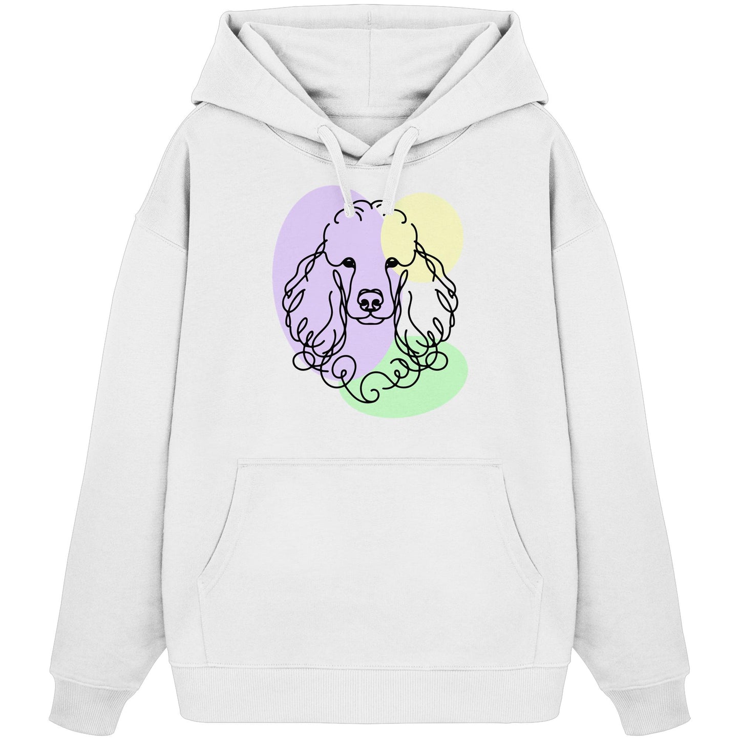 Line Art - Süßer Pudel - Organic Oversize Hoodie