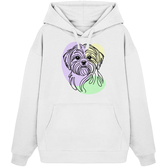 Line Art - Süßer Shih Tzu - Organic Oversize Hoodie