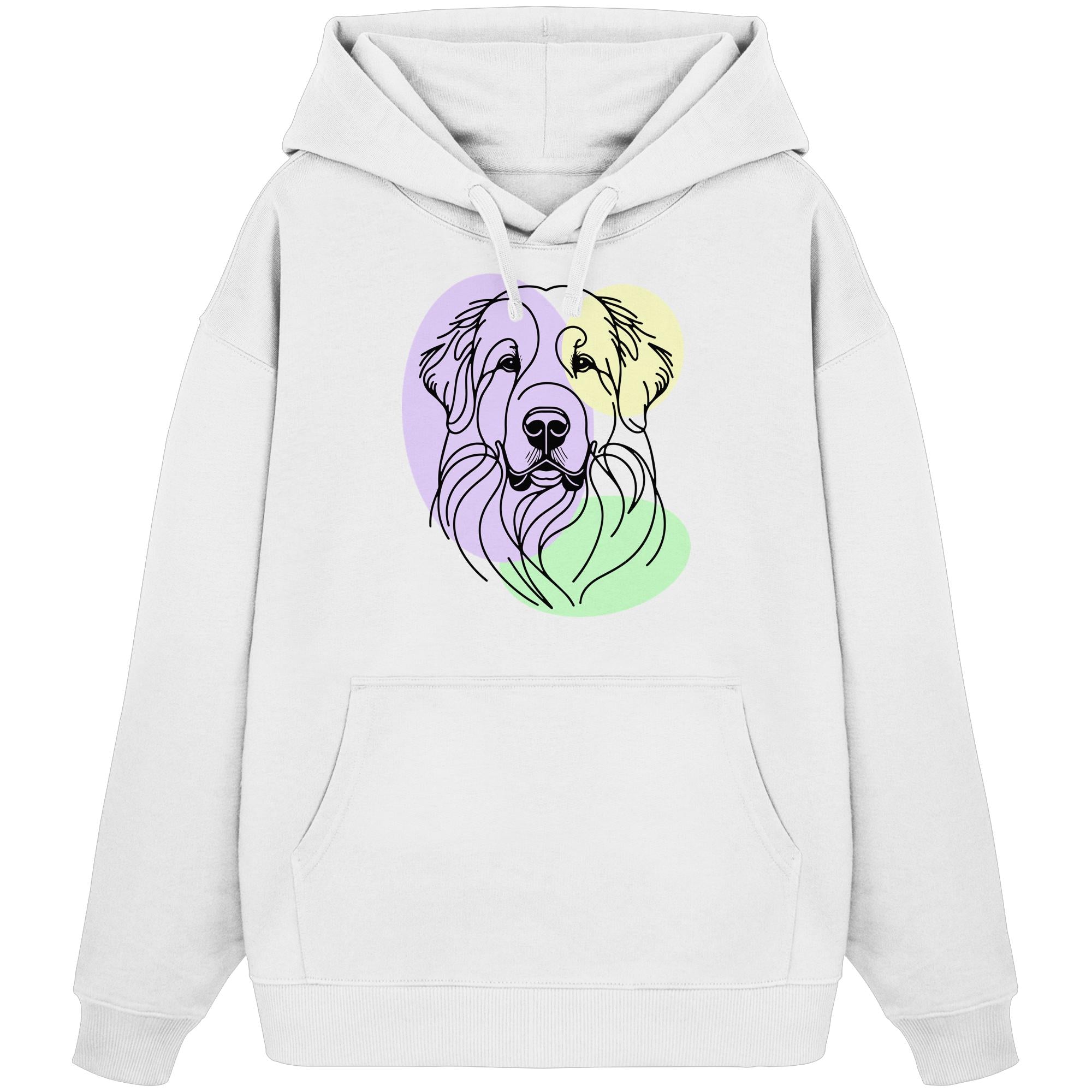 Line Art - Süßer Pyrenäenberghund - Organic Oversize Hoodie