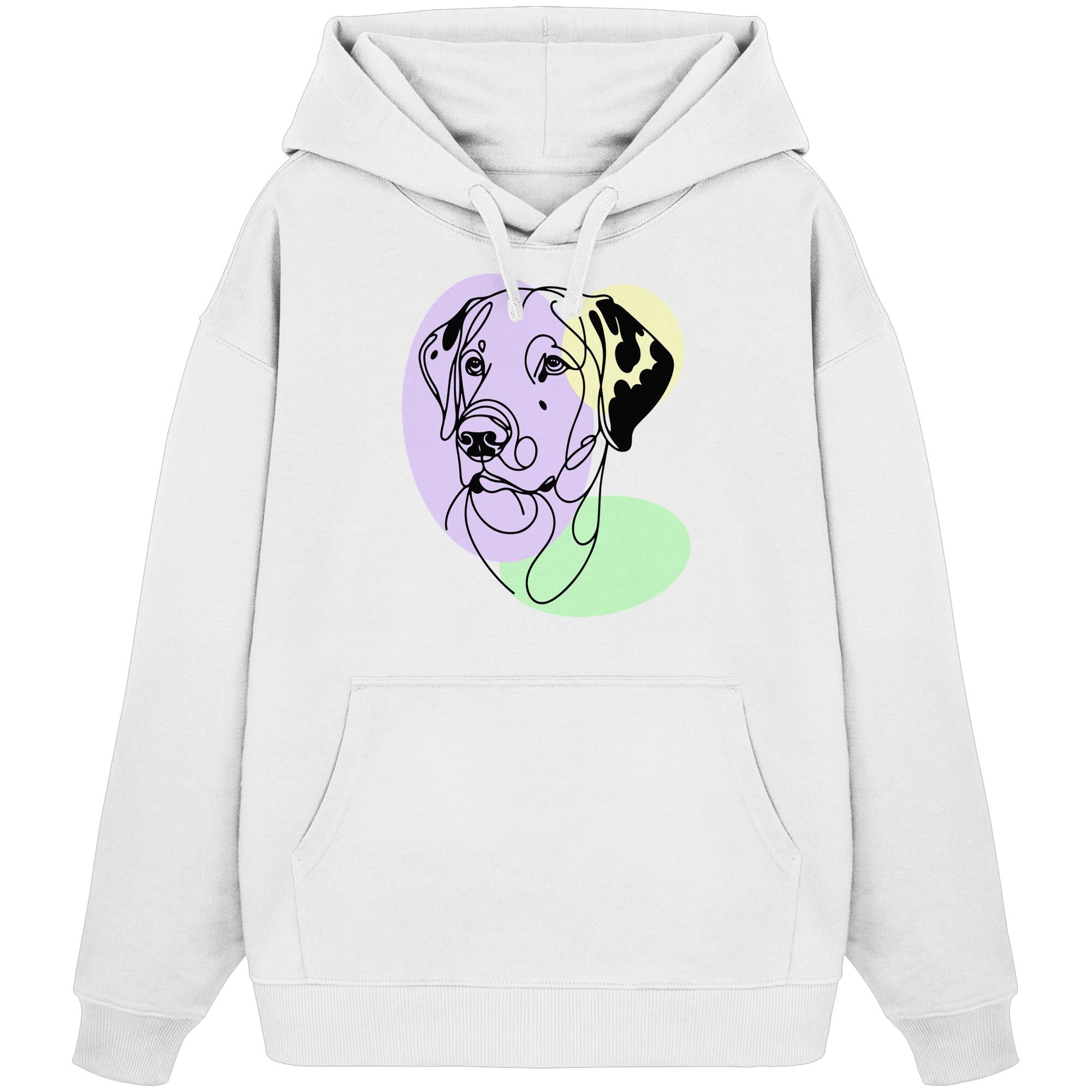 Line Art - Süßer Dalmatiner - Organic Oversize Hoodie